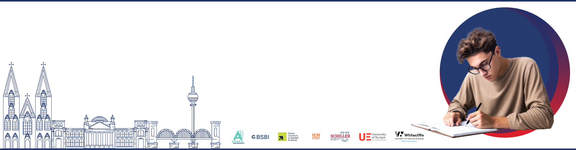 University intake admission banner three
